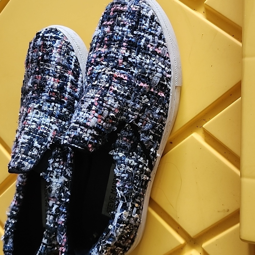 Steve Madden Colorful Tweed Slip-On Shoes